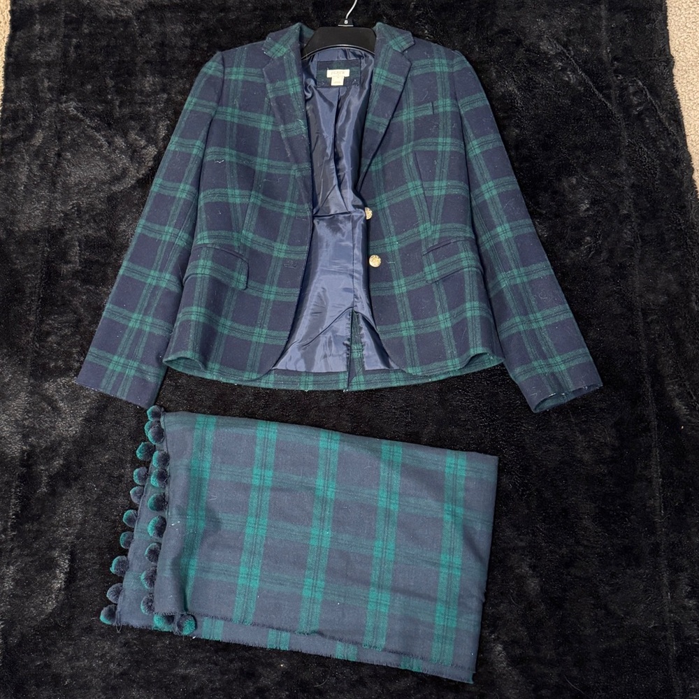 J Crew Peacoat and Scarf